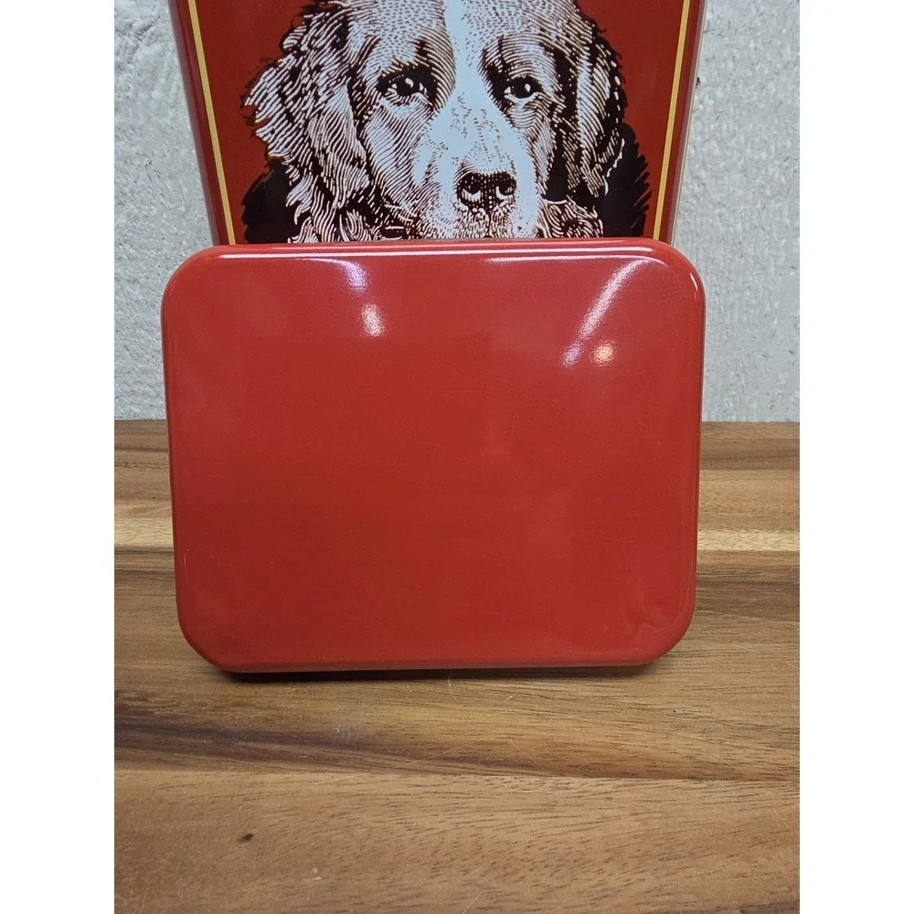 Vintage Milk Bone Dog Tin Can With Lid &  Treat Holder Case VTG 90's EUC